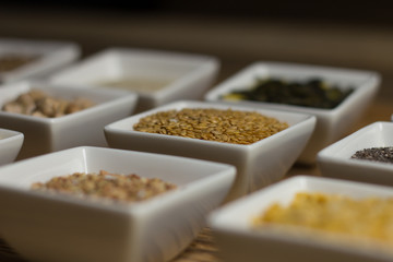 Various colorful dried legumes for background