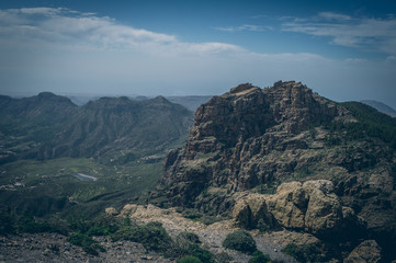 central Gran Canaria, view from the top of mountain