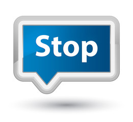 Stop prime blue banner button
