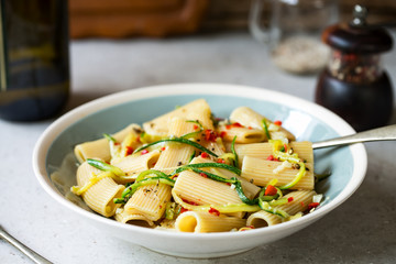 Pasta with Zucchini and Chili