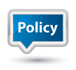 Policy prime blue banner button
