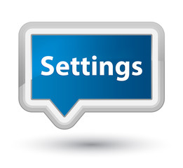 Settings prime blue banner button
