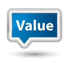 Value prime blue banner button