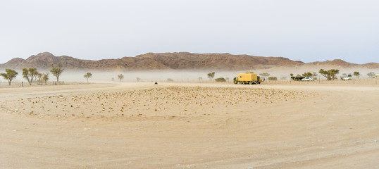 Fototapeta na wymiar desert camp in Namibia