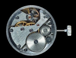 Mechanism of pocket watches 'Raketa 26284' (rus. Ракета 26284), USSR 1970.