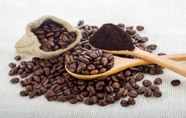 freshly roasted coffee beans