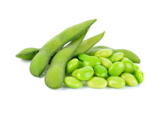 edamame, boiled green soy beans, japanese food