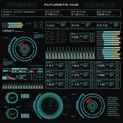 Futuristic green virtual graphic touch user interface