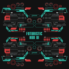 Futuristic green virtual graphic touch user interface