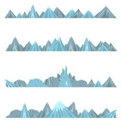 Fototapeta premium Vector Set Chains of Mountains
