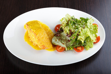 fillet of salmon fish and cheese