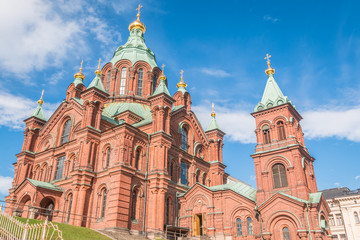 Fototapeta na wymiar Nice Orthodox church in Helsinki