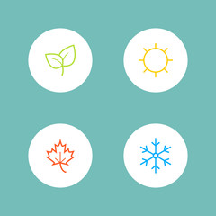 Set of season icons