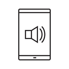 Smartphone sound control linear icon
