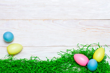 Easter background with eggs.
