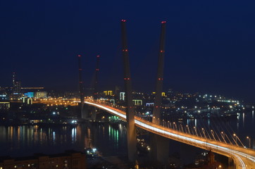 Fototapeta na wymiar Мост через бухту Золотой Рог