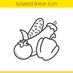 Vegetables linear icon