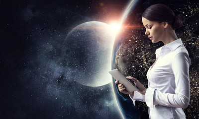 Obraz premium Technologies that connect the world . Mixed media