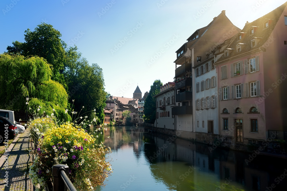 Wall mural Quay Woerthel in Strasbourg