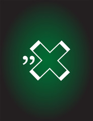  Quotation Mark Speech Bubble. Quote sign icon. Abstract background.