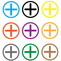 Obraz premium plus concept icon on white background. plus concept sign.