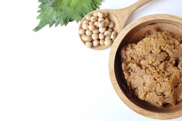 Miso paste isolated