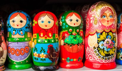 Fototapeta na wymiar Matryoshka toy traditional russian souvenir