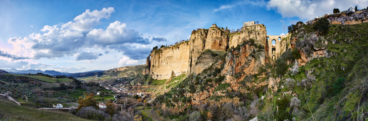 Fototapeta na wymiar Panorama of Ronda and surroundings