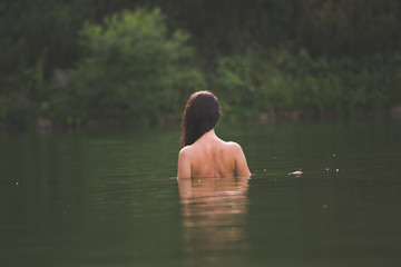 Nude woman in nature
