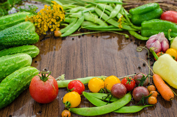 Fresh and raw vegetables