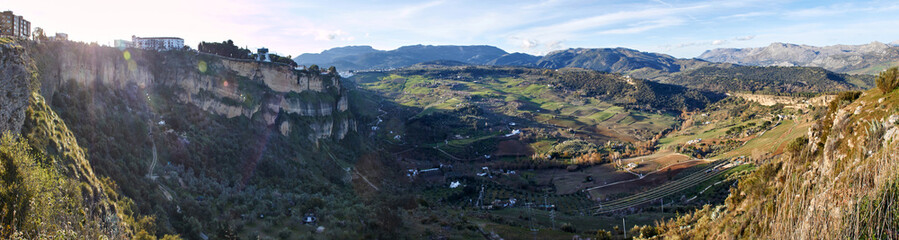 Fototapeta na wymiar Valley below Ronda, Panorama