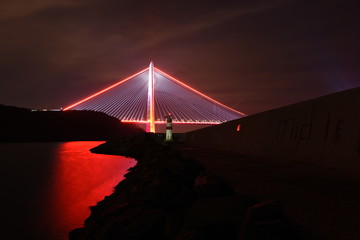Obraz premium New bridge of Istanbul, Yavuz Sultan Selim Bridge with long exposure.
