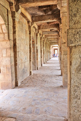 Long pillared corridor at Qutub Minar complex in Delhi is also famous for its architecture, history...