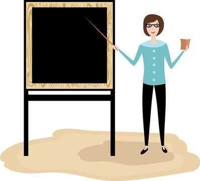 teacher. school Board. vector illustration
