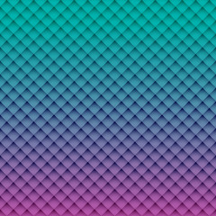 Padded upholstery vector pattern texture. Gradient in shades of green, pink and blue. Geometric rectangle pattern