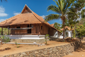 Front view of an ancient kerala model house , Kerala, India, Feb 25 2017