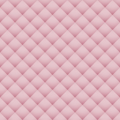 Obraz premium Pink leather upholstery vector seamless pattern. Quilted leather texture. Can be used in web design and graphic design as a light monotone background.
