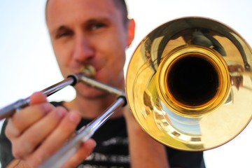 Obraz premium posaune spielen I