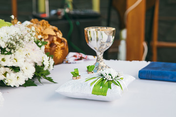 Wedding loaf on the table