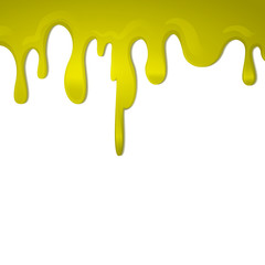 Vector dripping golden honey on a white background. Illustration for your design