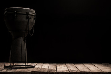 Fototapeta na wymiar musical percussion instrument drum Bongo