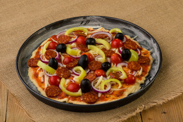 raw rustic pizza