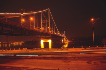 view of night bridge