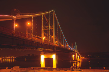 Fototapeta na wymiar view of night bridge