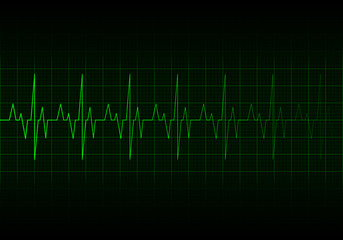 Heart beats cardiogram - Vector