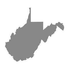 map of the U.S. state of West Virginia 