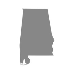 map of the U.S. state of Alabama  - obrazy, fototapety, plakaty