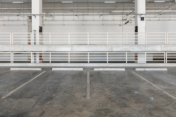 Obraz premium interior of parking garage with car