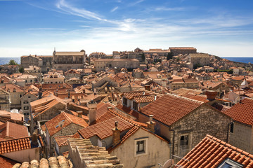 Fototapeta na wymiar Old Town Dubrovnik view from City Walls