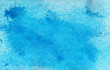 Fototapeta na wymiar Abstract blue watercolor background - splashes and blots